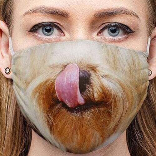 Cute Dog Mouth Adult Face Masks Protection Dustproof Cycling Street Spots Breathable Halloween Mask Cosplay Womens Men Unisex