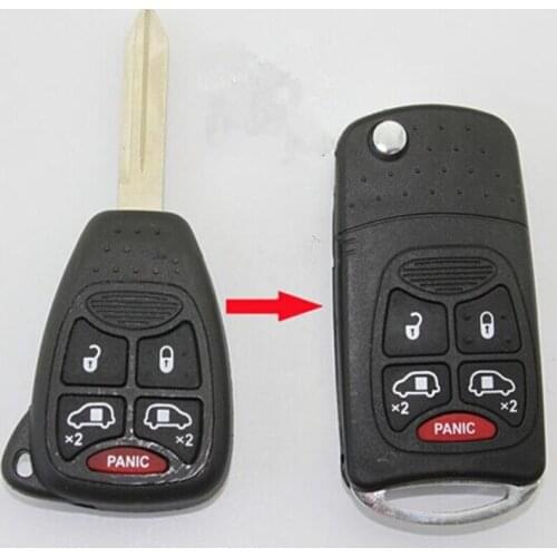 DAKATU 5 Buttons Modified Key Case Shell For Dodge Jeep Commander Grand Cherokee Chrysler Aspen 300 Fob Car Key Cover