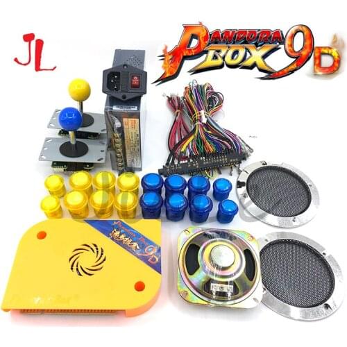 Pandora box 9D arcade diy joysticks kit + arcade kit 5v 12V power box + speaker + arcade LED button