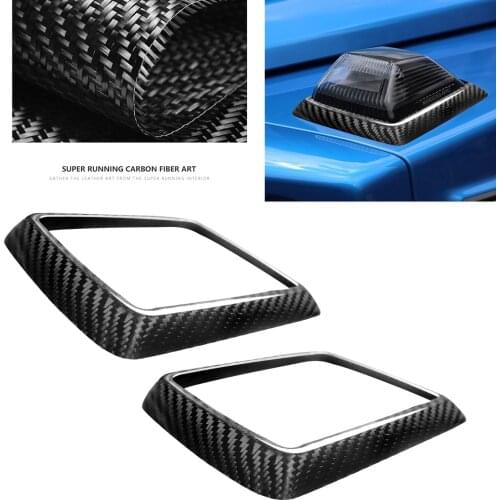 Real Carbon Fiber Turn Light Signal Lamp Cover Frame Sticker Trim Stirp For Mercedes G-Class G500 G550 W464 2019-2020