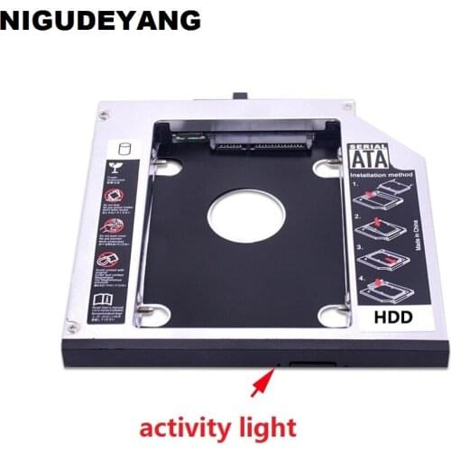 NIGUDEYANG 2nd 12.7mm SATA HDD SSD Hard Drive Caddy Adapter for IBM Lenovo ThinkPad T510 T510i T520 T520i T530 T530i