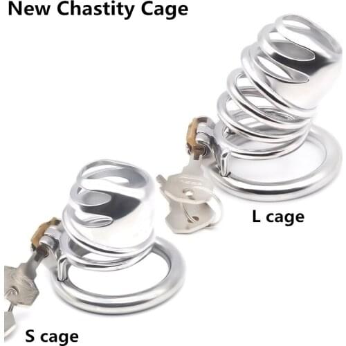 New Cock Cage Male Chastity Device Chastity Belt Penis Lock Cock Ring Sex Toys SM Penis Bondage Drop shipping CK-15
