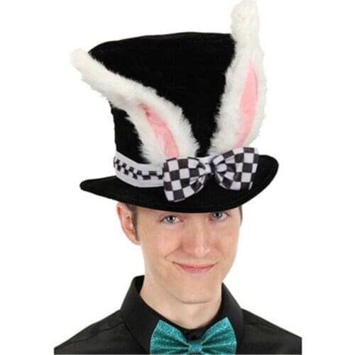 Easter Velvet Hat Plush Rabbit Ears Top Hat Party Dress Prop Adult Sexy Costume Dropshipping Rave Festival Carnival Accessories