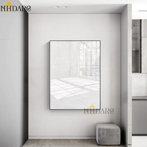 Canvas Print Painting Posters Pictures Modern Nordic Black White Window Shadow Fashion Wall Art Home Hallway Decoration