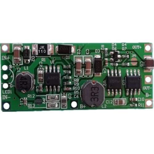 18650 polymer lithium battery boost module 9/12V UPS uninterrupted protection while charging and discharging