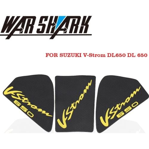 Motorcycle Anti-skid Protector Fuel Tank Pad Sticker Gas Knee Brace Traction Side 3M Decal For Suzuki V-Strom DL650 DL 650