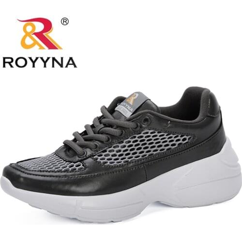 ROYYNA 2020 New Style Trendy Sneakers Plus Size Women Breathable Casual Walking Shoes Ladies Mesh Jogging Trainers Fenimino