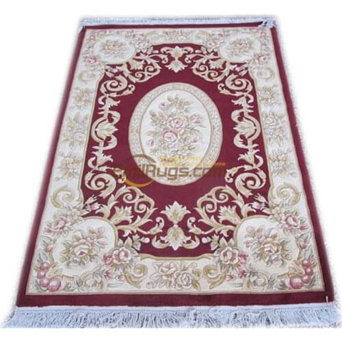 Chinese aubusson carpetswool large carpet plush rug french knotted Plush savonery Made To Order rug for living room