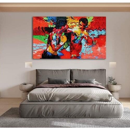 Modern Canvas Poster Sport Man Wall Art Decor Bedroom Pictures Painting Boxing Players Printing Drawing Prints Boys Dormitory