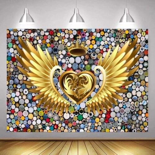 Super Hero King of War Gold Wings Color Background Boy Birthday Party Scene Decoration Studio Photography Photo Cloth