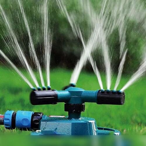 Three Arm Water Sprayer Garden Sprinklers Rotary 360 Degree Automatic Watering Grass Lawn Rotating Nozzle System Garden Supplies