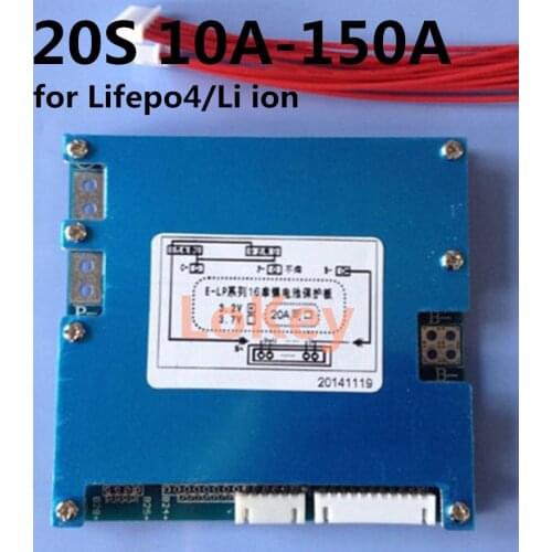 20S BMS 30A 40A 50A 60A 70A 80A 100A 120A 130A 140A 150A 60V Lifepo4 72V lithium Battery protection Board with balance function