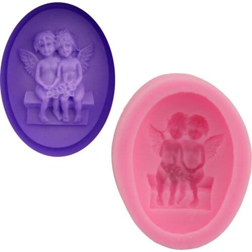 1pc angel silicone cake mold DIY silicone fondant baking mold cake decorating tools chocolate ice mold