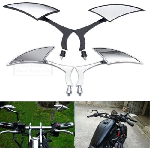 2Pcs Universal Motorcycle Blade Motorcycle Rearview Side Mirrors Motorbike Accessories For Honda Yamaha 650 Kawasaki Suzuki