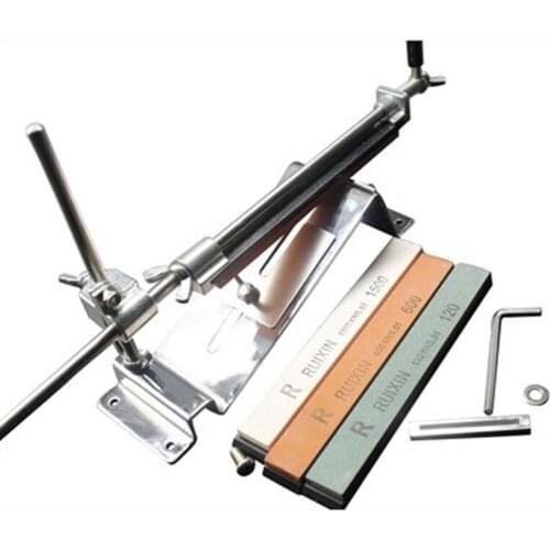 2020 Iron Steel Knife Sharpener Professional Knife Sharpener fixed angle with 4 stones Whetstones System Sharpening Tool