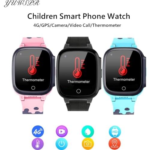 4G Kids GPS Tracker Watches GPS WIFI Location Body Thermometer Waterproof Camera Video Call The Aged Tracker Smart Clock LT25