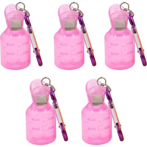 5pcs Jig Squid Hook Covers Protector With D Shape Carabiner For Egi Fishing Lure Wood Shrimp Clip-type Umbrella-shaped Storage