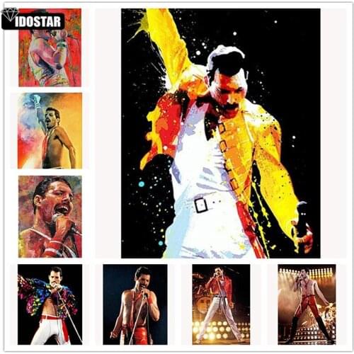 5D DIY Diamond Painting Queen Band Freddie Mercury Diamond Embroidery Rhinestones Pictures Full Diamond Mosaic Decoration gift