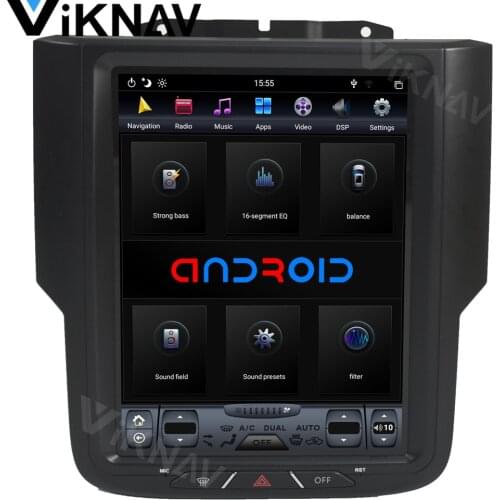 Android auto radio car multimedia DVD player for dodge RAM 2013-2017 GPS navigation stereo video player vertical screen BT FM