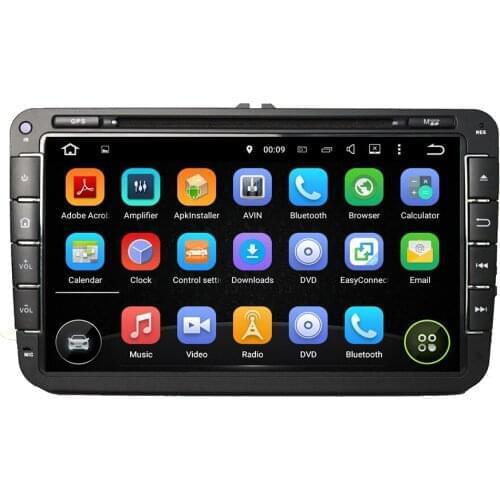 8" 2 Din 6 Core Android 9.0 Car Multimedia Player For VW Jetta Seat 2006-2012 Stereo Audio 1024*600 Radio PX6 DVD Player DSP GPS