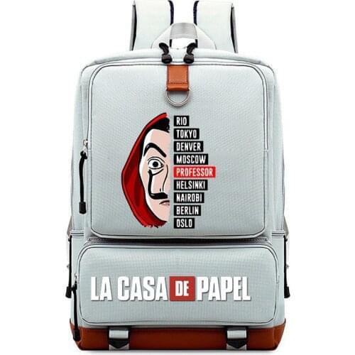 La Casa De Papel Money Heist House of Paper Backpack For Boys Girls Travel Shoulder Backpack Men Women Daily Bookbag Mochila