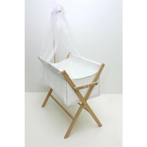 Wooden Hammock White Crib Travel Bed Cross Legs Practical Folding Baby Cribs Baby Room Newborn Kids Room Mom