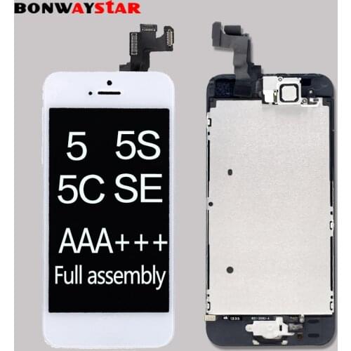 Part original Full assembly LCD Screen for iPhone5/5C/5S/SE LCD Display Touch Screen Digitizer full Replacement home butt Camera