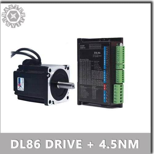 Nema 34 Stepper Motor Driver 4.5NM 86HSE4.5N+DL86 Hybrid Closed-loop High Performance Stepper Drive 2 Phase