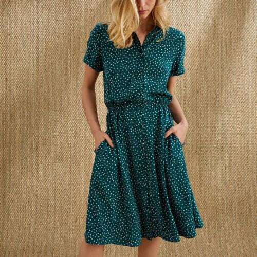 Зеленые летние платья Hlbcbg China At AliExpress