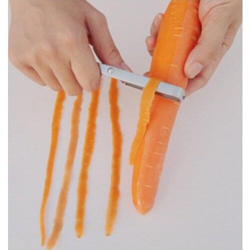 Creative Stainless Steel Fruit And Vegetable Peeler Multifunction Toothed Melon And Fruit Planer Kitchen Accessories