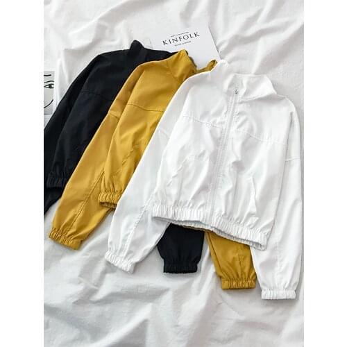 2020 Spring Autumn Fashion Women Bomber Women Jacket Pocket Zipper Casual Outwear Loose Windbreaker Famale