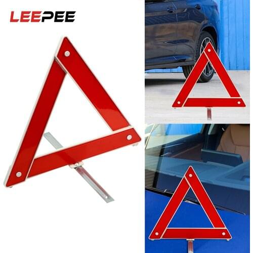 LEEPEE Car Triangle Warning Sign Reflective Stop Sign Board Sign Auto Breakdown Warning Triangle Emergency Hazard Cars Tripod