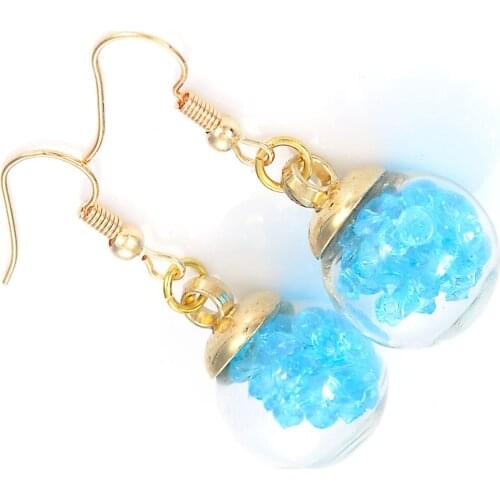 Miasol Hollow glass bubble crystal earring with resin crystal unique designed fashion earring for women gift E1425
