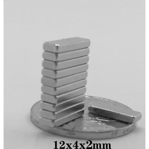 20~500PCS 12x4x2 mm Powerful Magnets sheet 12mmX4mm Block Permanent Magnet 12x4x2mm Thin Neodymium Magnet Strong 12*4*2 mm