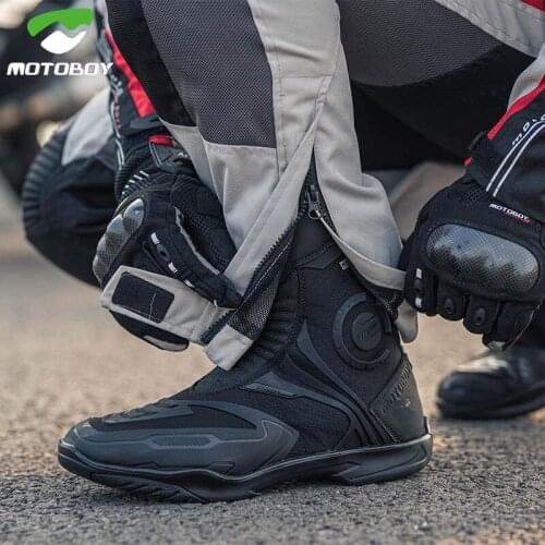 Motoboy Motorcycle Moto Riding Leather Sports Biker Touring Shoes Motorcycle Boots Alpinesta Racing Shoes Breathable Quick Dry