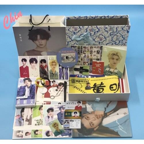 Ou Lian Huang Minghao Justin Photobook Set Photo Album CD With Poster Bookmark Small Sticker Key-chain For Fans Collection Gift