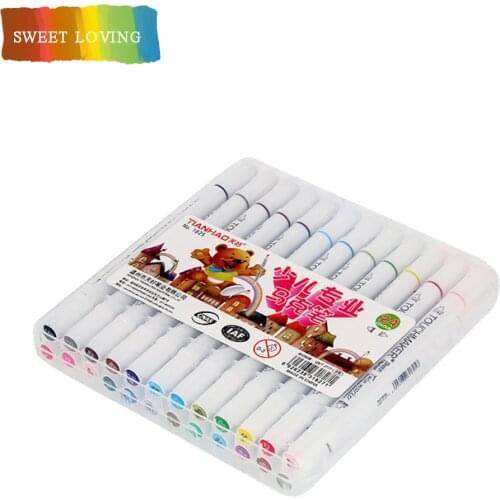 San 12/18/24/36Color Alcohol Dual Head Art Marker Set Alcohol Sketch Markers Pen for Artist Drawing Manga Design Art Supplier