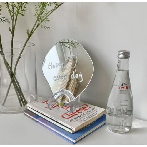 Irregular Special-Shaped Mirror Original Designer Acrylic Base Detachable Mirror Desktop Ornament Makeup Mirror Photo Prop Chic