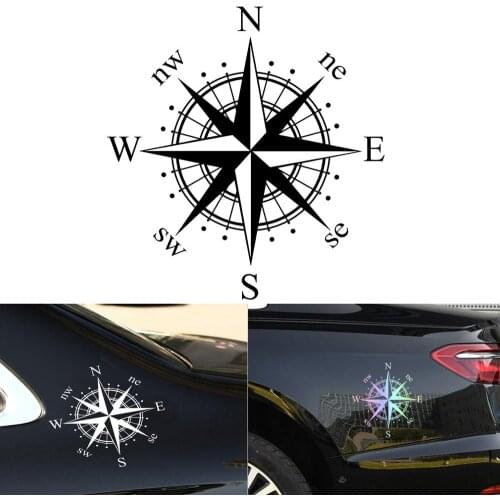 NSWE Compass Car Sticker Reflective Vinyl For renault scenic 2 vw passat b7 fiat 500x mitsubishi outlander 3 Vesta lada