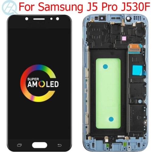 Original Super AMOLED J530F LCD For Samsung Galaxy J5 Pro 2017 Display With Frame 5.2" J5 2017 SM-J530F LCD Display Touch Screen