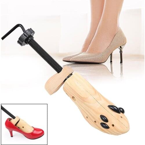 Shoe Stretcher Women Men Anti Wrinkle Wooden Holder Keeper Rack Shaper Two Way #734