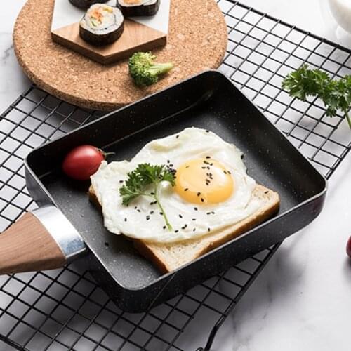 Retangular Omelette Pan Tamagoyaki Egg Pan, Nonstick Maifan Stone, Anti-Scalding Handle for Glass ,Electic Gas Stove