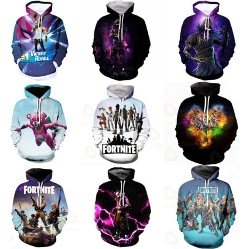 Fortnite Sweatshirt Pullovers Mens Girls Long Sleeve Hoodies Autumn Spring Women Teen Boys Game Sweatshirt Hoody Hooded Casual