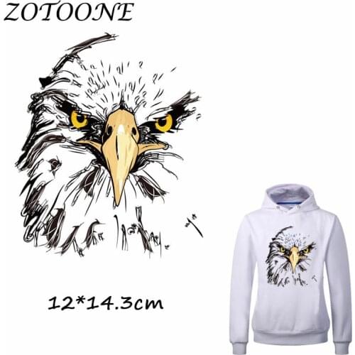 ZOTOONE Iron on Stickers Patches for Clothes Eagle Patch DIY Accessory A-level Washable Heat Transfer Iron Stickers Appliques C