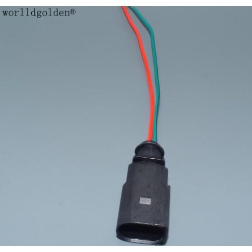 Worldgolden 2pin wiring harness 1J0973802 For VW EOS Golf Passat Audi 2 way Plug Flat Housing Socket Connector Wire Harness