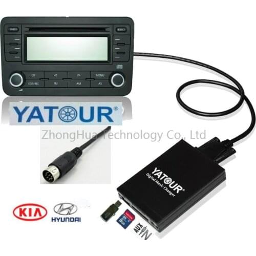 Yatour Digital Music Car Audio USB interface adapter changer Bluetoot kit for Hyundai Kia 8-pin CD connection Mp3 Player