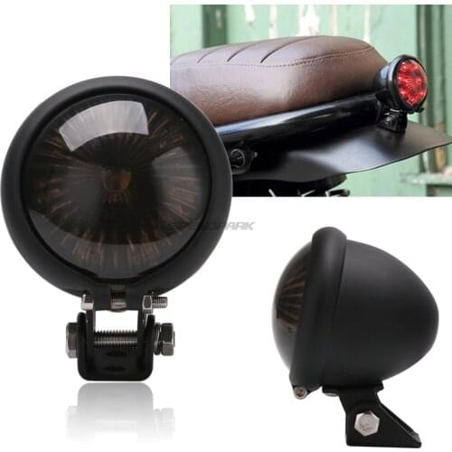 Motorcycle Red LED 12V Adjustable Cafe Racer Style Stop Tail Light Motorbike Brake Rear Lamp Taillight for Chopper Bobbe