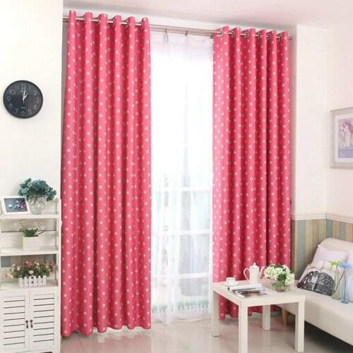 Fresh Dotted Pattern Curtain Fabric for Kids Child Living Room Bedroom Window Drapes Garden Curtains White Tulle Home Decoration