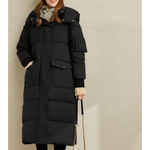 Black Size S-10XL Women Winter Down Jacket Hooded Warm Duck Down Jacket Coat Winter Warn Jacket Coat Plus Size