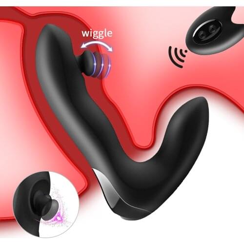 10-Frequency Waggle Dildo Vibrator Prostate Massager Remote Control Soft Anal Plug Butt Plug Sex Machine Adult Toys for Couple
